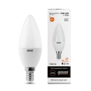 Лампа Gauss LED Elementary Candle 10W E14 3000K Улыбка Света